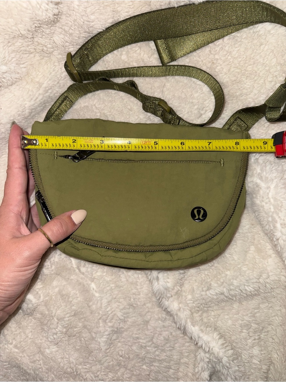lululemon athletica Olive Green Crossbody Belt Bag with Gold Hardware - Picture 6 of 7